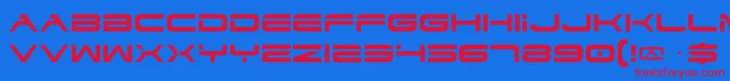Dodger Font – Red Fonts on Blue Background
