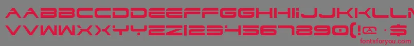Dodger-fontti – punaiset fontit harmaalla taustalla