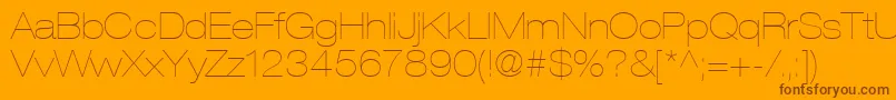ContextRepriseLightexpSsiNormal Font – Brown Fonts on Orange Background