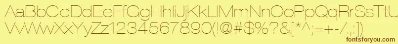 ContextRepriseLightexpSsiNormal Font – Brown Fonts on Yellow Background