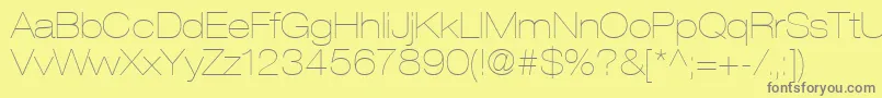フォントContextRepriseLightexpSsiNormal – 黄色の背景に灰色の文字