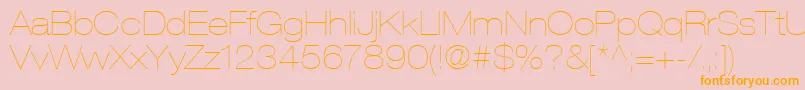 ContextRepriseLightexpSsiNormal Font – Orange Fonts on Pink Background