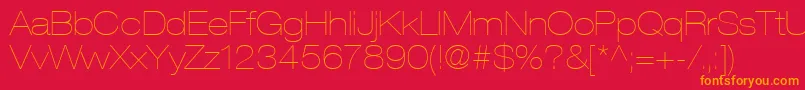ContextRepriseLightexpSsiNormal Font – Orange Fonts on Red Background