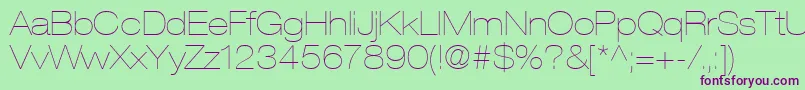 ContextRepriseLightexpSsiNormal-Schriftart – Violette Schriften auf grünem Hintergrund