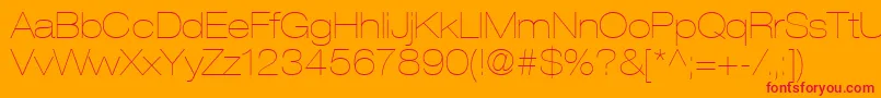 ContextRepriseLightexpSsiNormal Font – Red Fonts on Orange Background