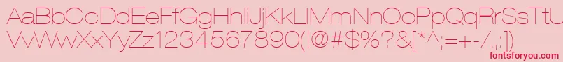 フォントContextRepriseLightexpSsiNormal – ピンクの背景に赤い文字