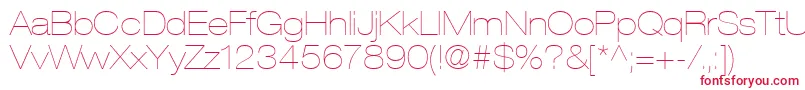 フォントContextRepriseLightexpSsiNormal – 白い背景に赤い文字