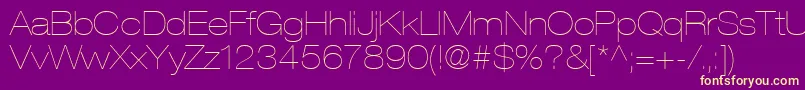 ContextRepriseLightexpSsiNormal Font – Yellow Fonts on Purple Background