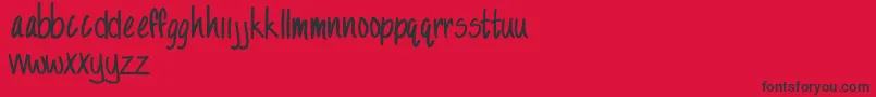 SandySandy Font – Black Fonts on Red Background