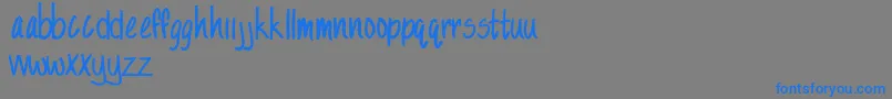 SandySandy Font – Blue Fonts on Gray Background