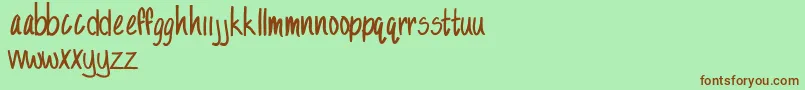 SandySandy Font – Brown Fonts on Green Background