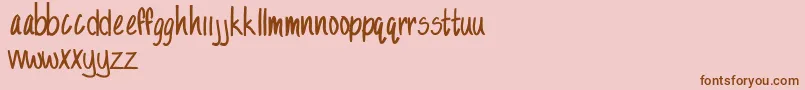 SandySandy Font – Brown Fonts on Pink Background