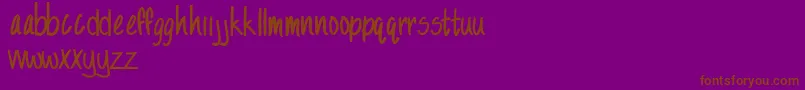 SandySandy Font – Brown Fonts on Purple Background