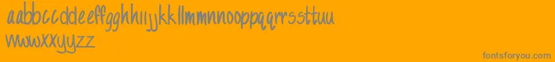 SandySandy Font – Gray Fonts on Orange Background