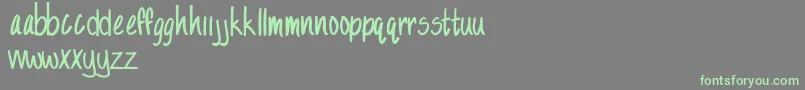 SandySandy Font – Green Fonts on Gray Background