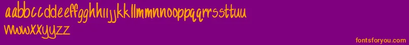 SandySandy Font – Orange Fonts on Purple Background