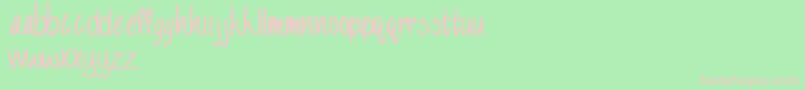 SandySandy Font – Pink Fonts on Green Background