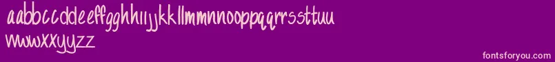 SandySandy Font – Pink Fonts on Purple Background