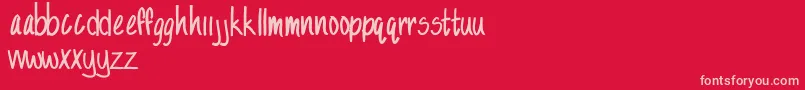 SandySandy Font – Pink Fonts on Red Background