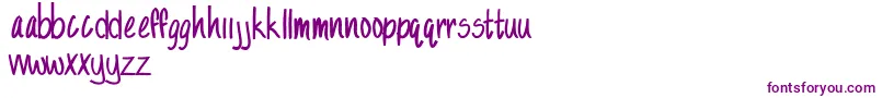 SandySandy Font – Purple Fonts on White Background