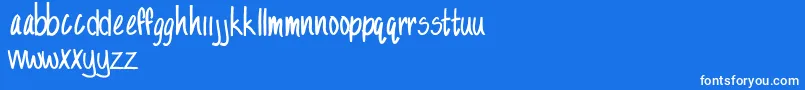 SandySandy Font – White Fonts on Blue Background