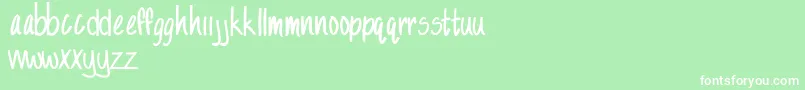 SandySandy Font – White Fonts on Green Background