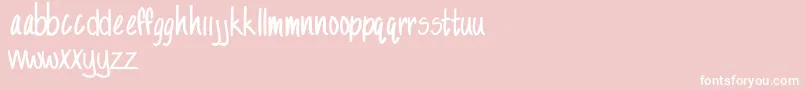 SandySandy Font – White Fonts on Pink Background