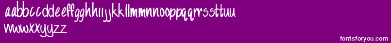 SandySandy Font – White Fonts on Purple Background