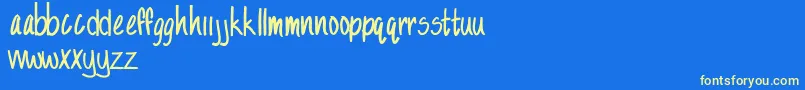 SandySandy Font – Yellow Fonts on Blue Background