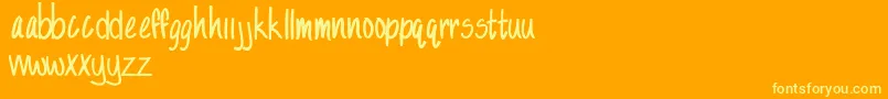 SandySandy Font – Yellow Fonts on Orange Background