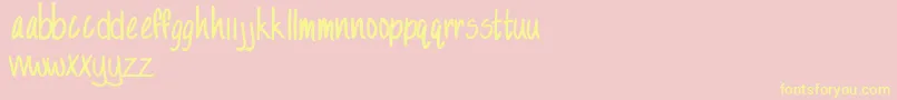 SandySandy Font – Yellow Fonts on Pink Background