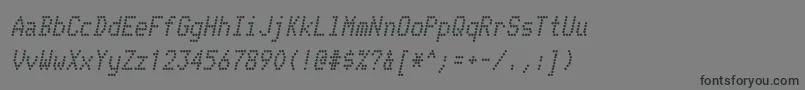 フォントTelidonrgBolditalic – 黒い文字の灰色の背景