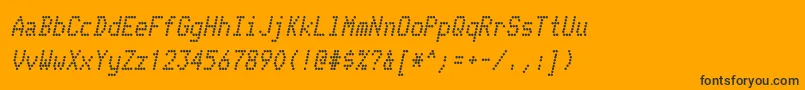 Шрифт TelidonrgBolditalic – чёрные шрифты на оранжевом фоне