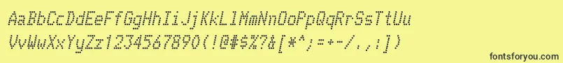 Шрифт TelidonrgBolditalic – чёрные шрифты на жёлтом фоне