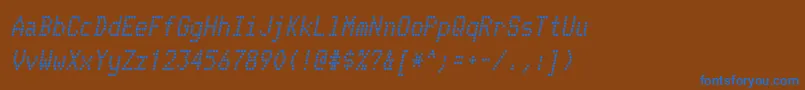 TelidonrgBolditalic Font – Blue Fonts on Brown Background