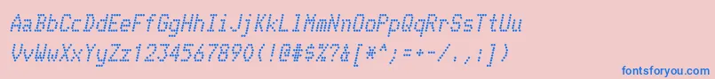 Шрифт TelidonrgBolditalic – синие шрифты на розовом фоне