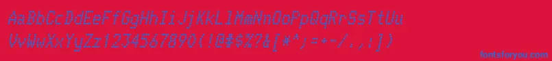 フォントTelidonrgBolditalic – 赤い背景に青い文字