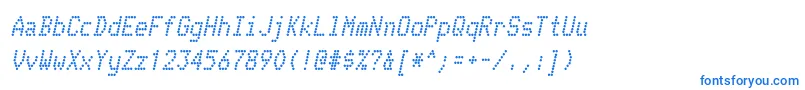 TelidonrgBolditalic-fontti – siniset fontit valkoisella taustalla