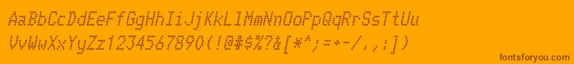 フォントTelidonrgBolditalic – オレンジの背景に茶色のフォント