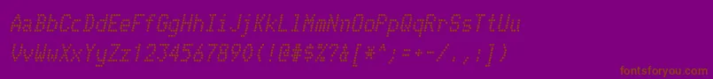 Шрифт TelidonrgBolditalic – коричневые шрифты на фиолетовом фоне