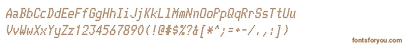 フォントTelidonrgBolditalic – 白い背景に茶色のフォント