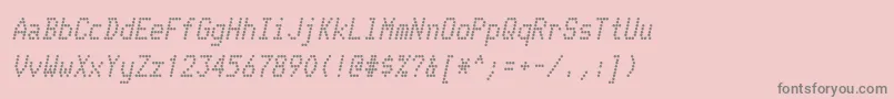 フォントTelidonrgBolditalic – ピンクの背景に灰色の文字