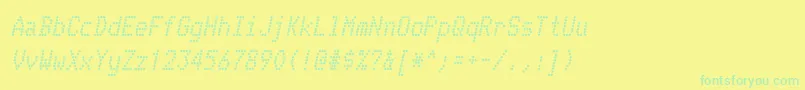 TelidonrgBolditalic Font – Green Fonts on Yellow Background