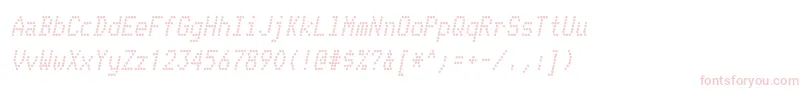 TelidonrgBolditalic-fontti – vaaleanpunaiset fontit valkoisella taustalla