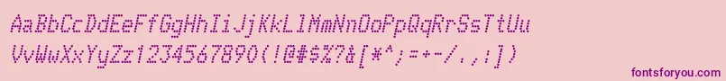TelidonrgBolditalic-Schriftart – Violette Schriften auf rosa Hintergrund