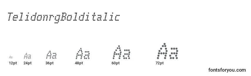 TelidonrgBolditalic Font Sizes