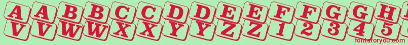 Joycards Font – Red Fonts on Green Background