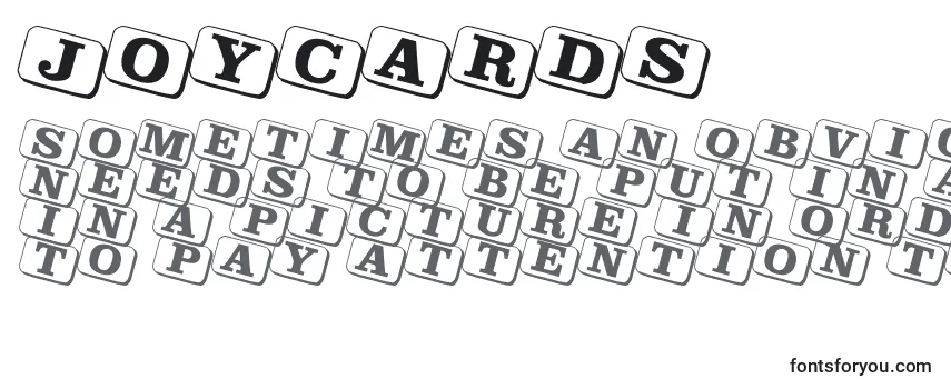 Überblick über die Schriftart Joycards