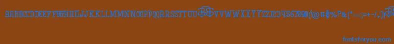 Подробнее о шрифте IniBudi Шрифт IniBudi – синие шрифты на коричневом фоне