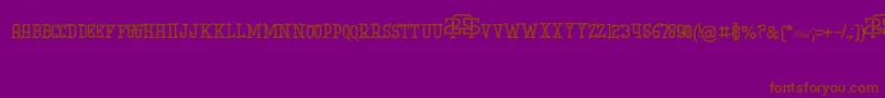 IniBudi Font – Brown Fonts on Purple Background